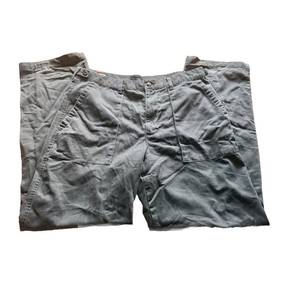Vtg Dockers Pants 36x34 Olive Green Double Pleated Khaki  Large‎ Pockets - Picture 1 of 10